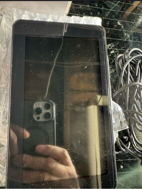 Portable Black Tablet Radio - Compact Wireless Audio Device